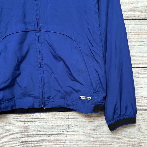 Vintage Reebok Womens Windbreaker Jacket Blue Full Zip Lightweight Retro Small - Picture 3 of 9